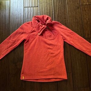 Lolë Sweater Zip Collar Neck Burnt Orange Size Small Like NEW